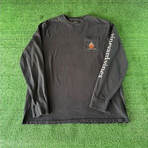 Vineyard Vines black Halloween long sleeve shirt. Size large great shape